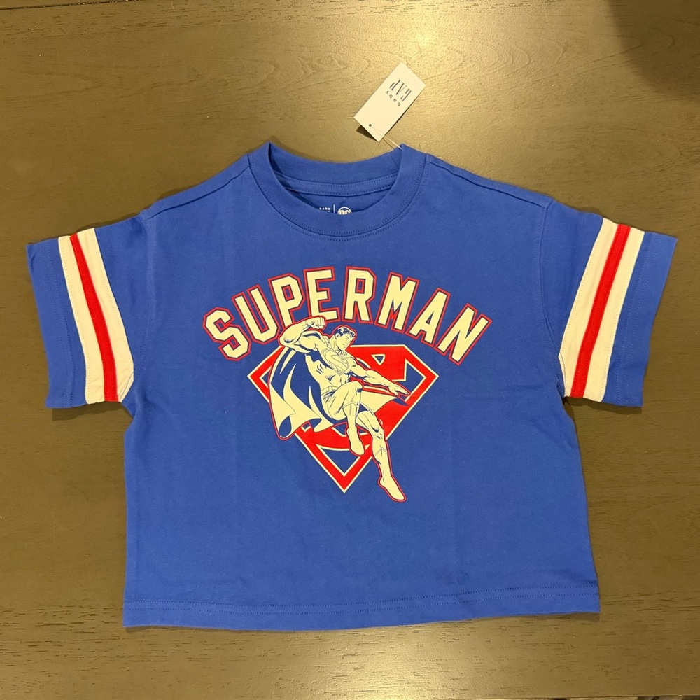Toddler DC Superman Oversized Kids Blue Graphic T-Shirt NWT